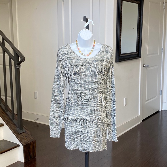 Anthropologie ESLEY Fringe Marled Sweater - Picture 1 of 5